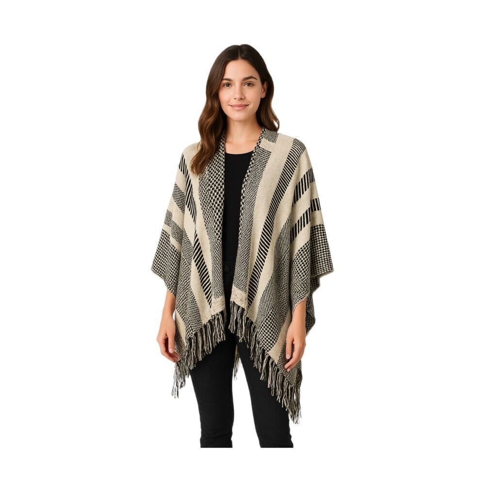 Daytrip size OS striped Poncho.